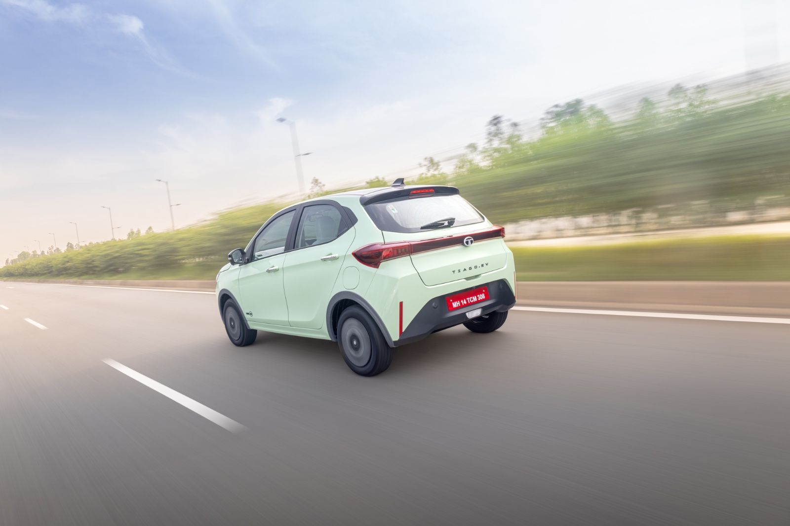 2026 Tiago EV tracking rear 1
