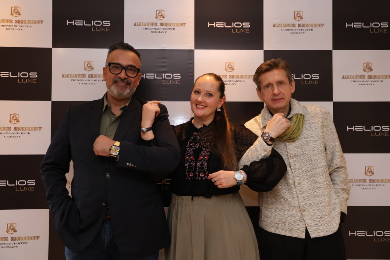 Left to Right (Mr. Rahul Shukla, VP & CSMO, Watches Division, Titan Company Limited, Ingha.jpeg, Ms. Inga Alexandrovna Duffy-S.Alexander Shorokhov, CEO of Alexander Shorokhoff.jpeg