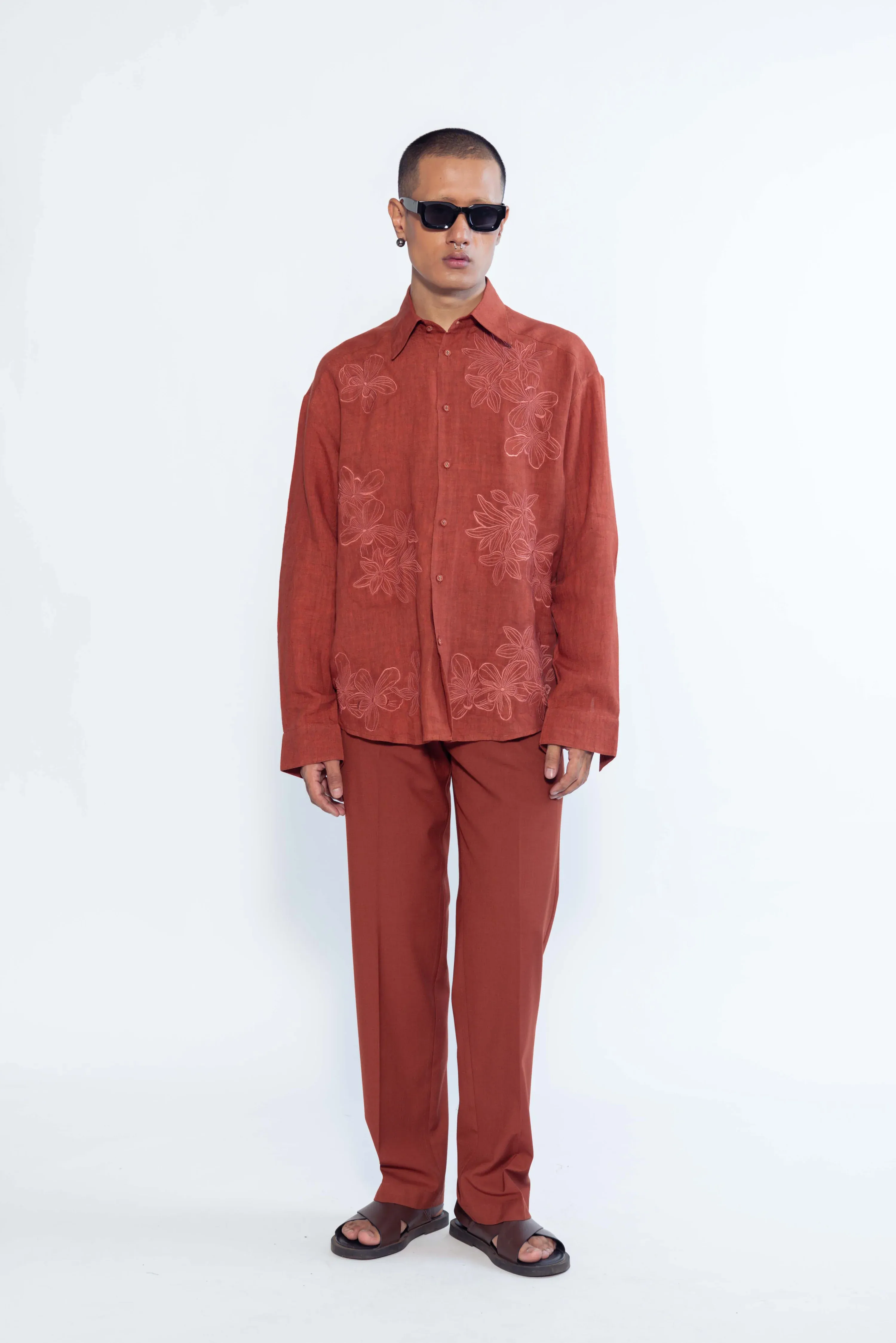 Lovebirds Arcadian Embroidered Linen Shirt.webp