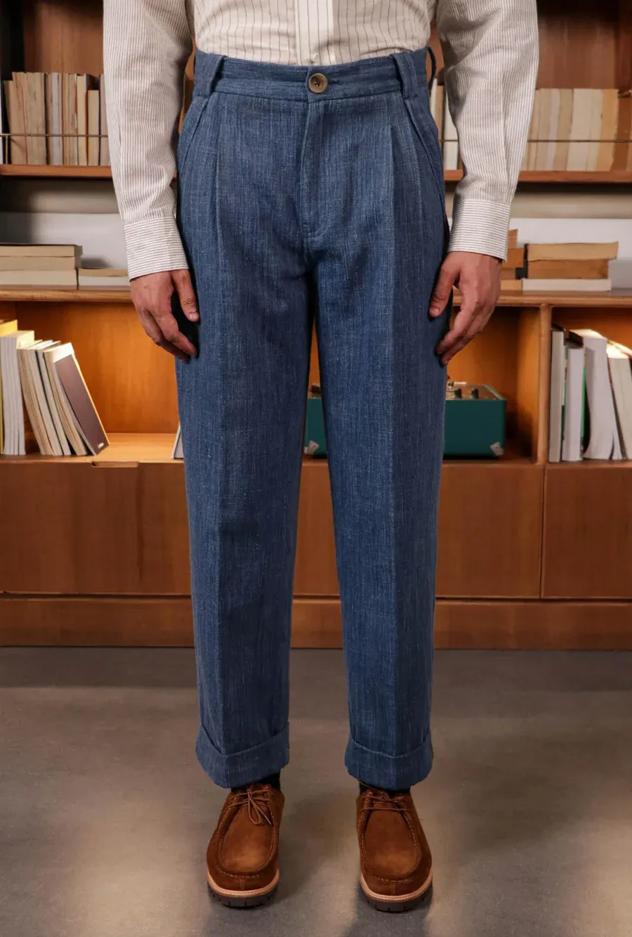 Nappa Dori Russell Khadi Trousers .webp