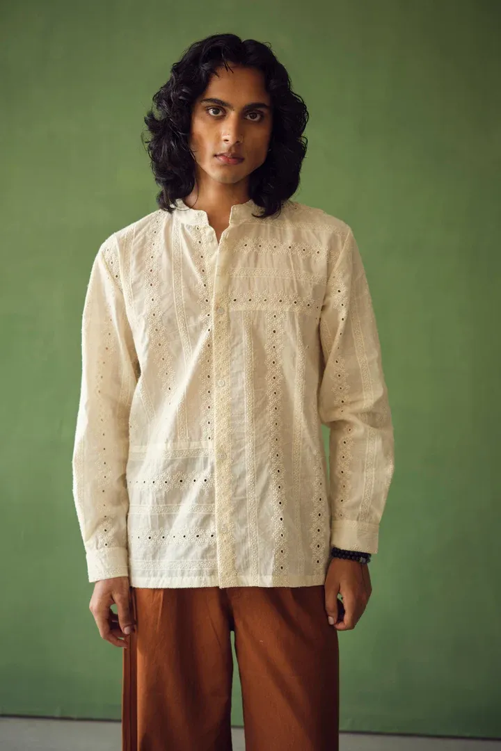 October Jaipur Zora Indie Shirt-Embroidered.webp