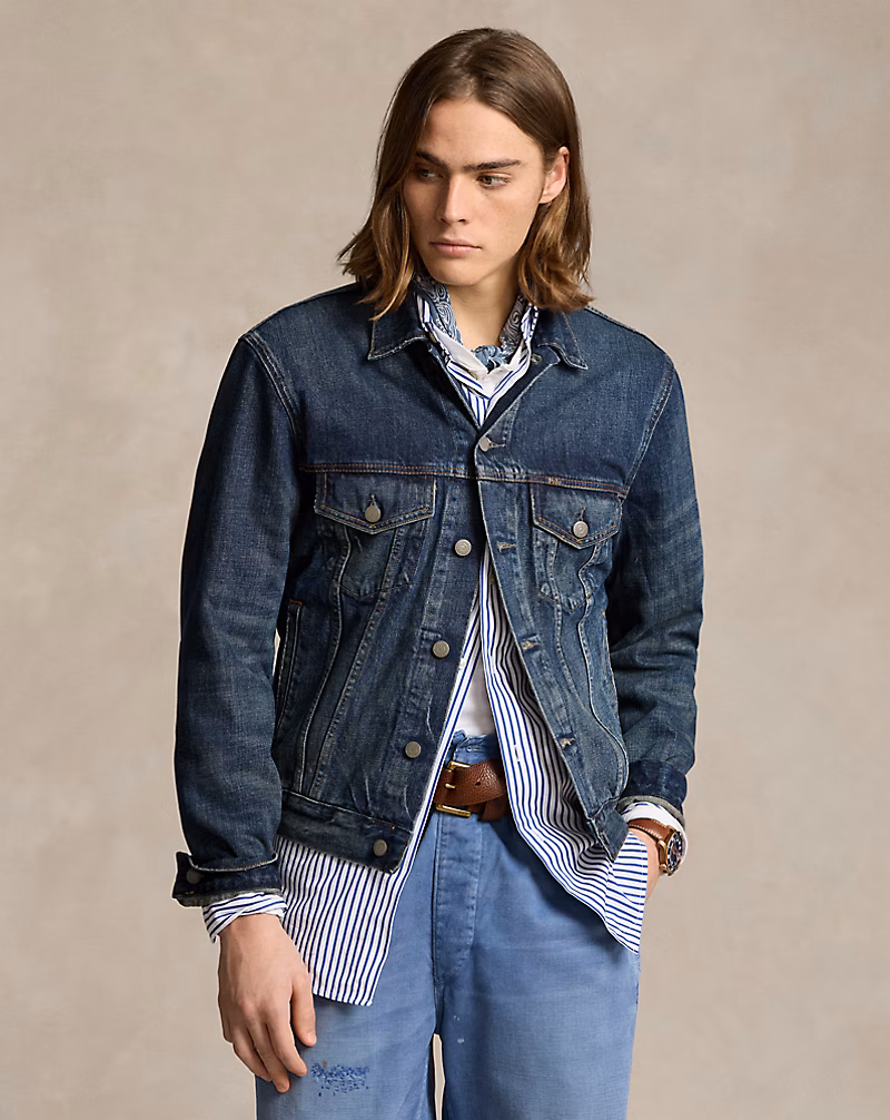 Polo Ralph Lauren Faded Denim Trucker Jacket .avif