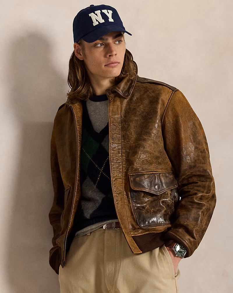 Ralph Lauren Leather Flight Jacket .avif