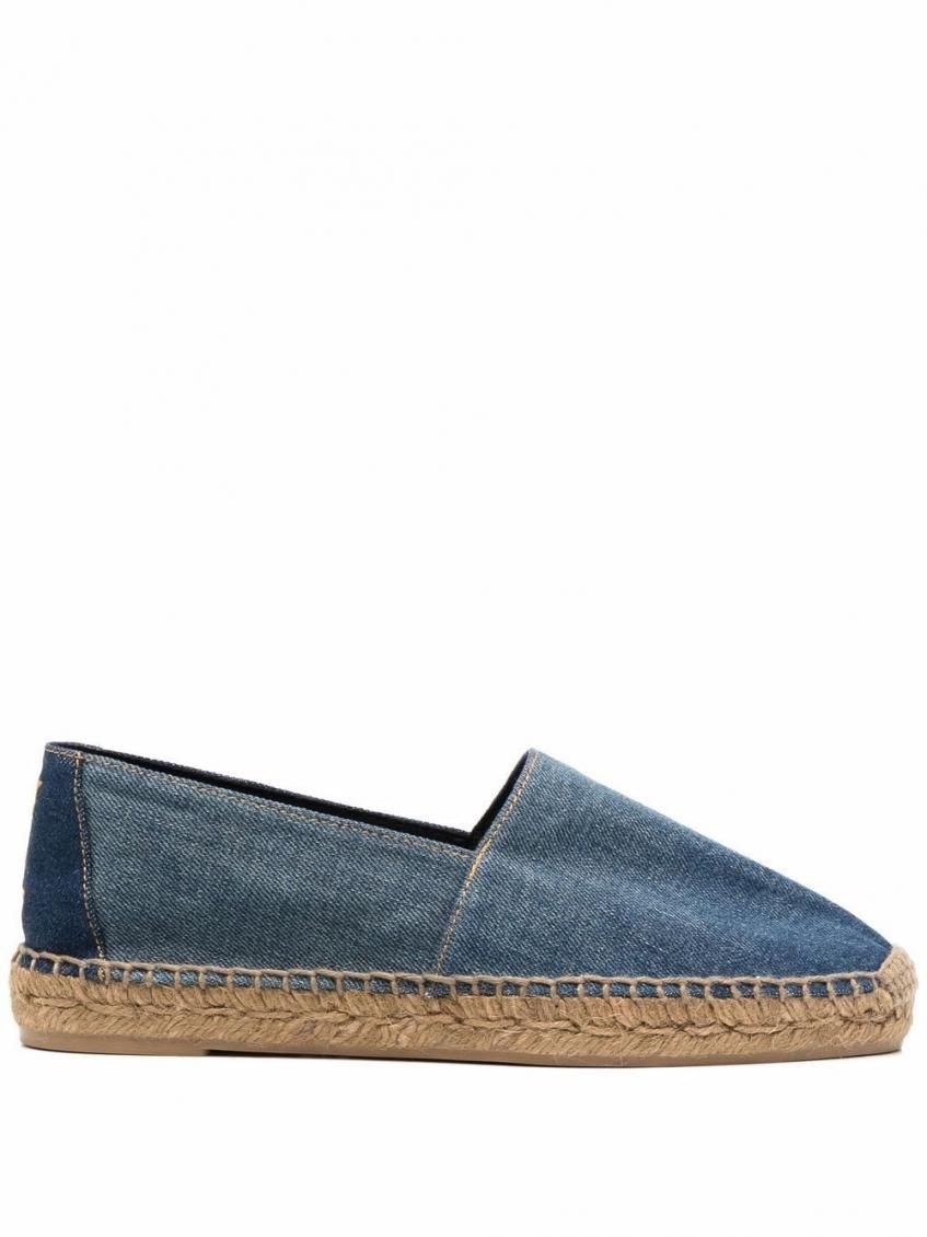 Saint Laurent Blue Logo Denim Espadrilles .jpg