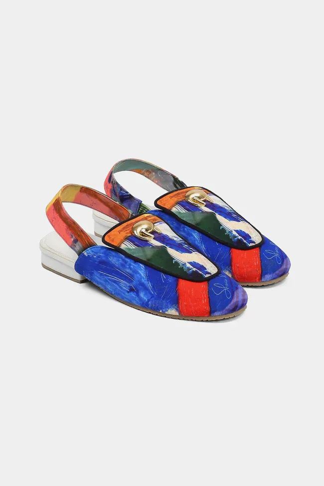 Shivan & Narresh Foxfires Saf Slingback Mules .webp