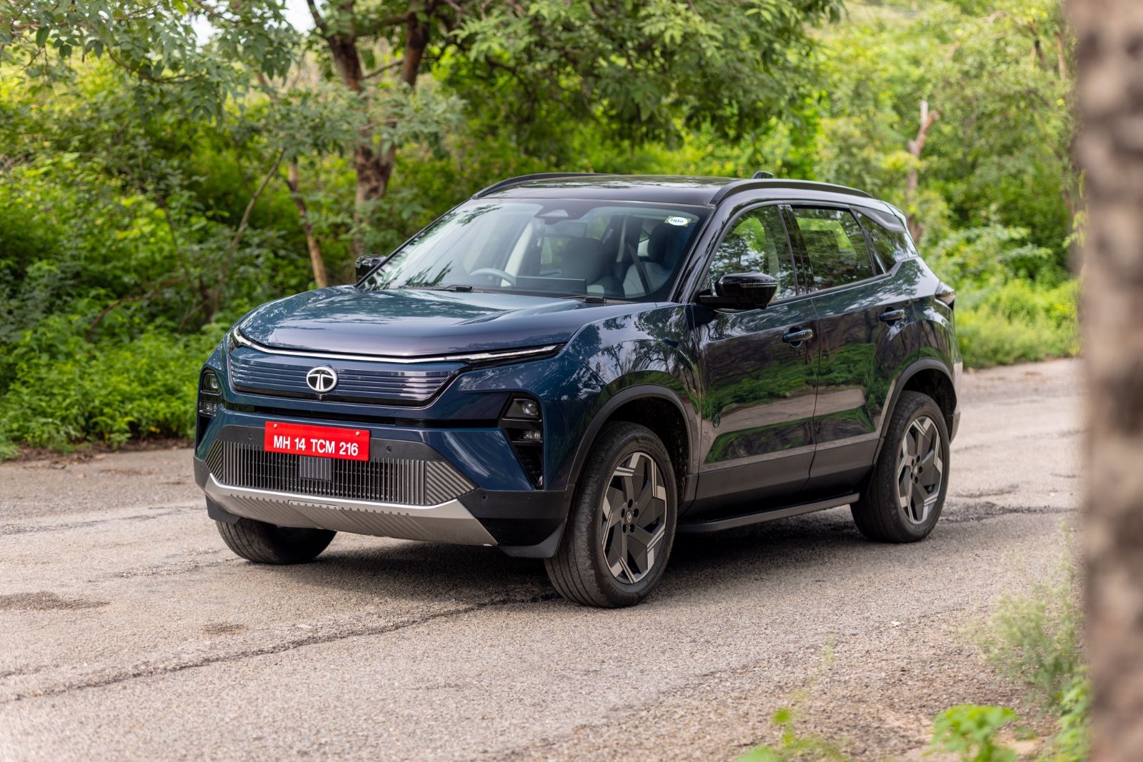 Tata Harrier EV first impressions  front three quarters