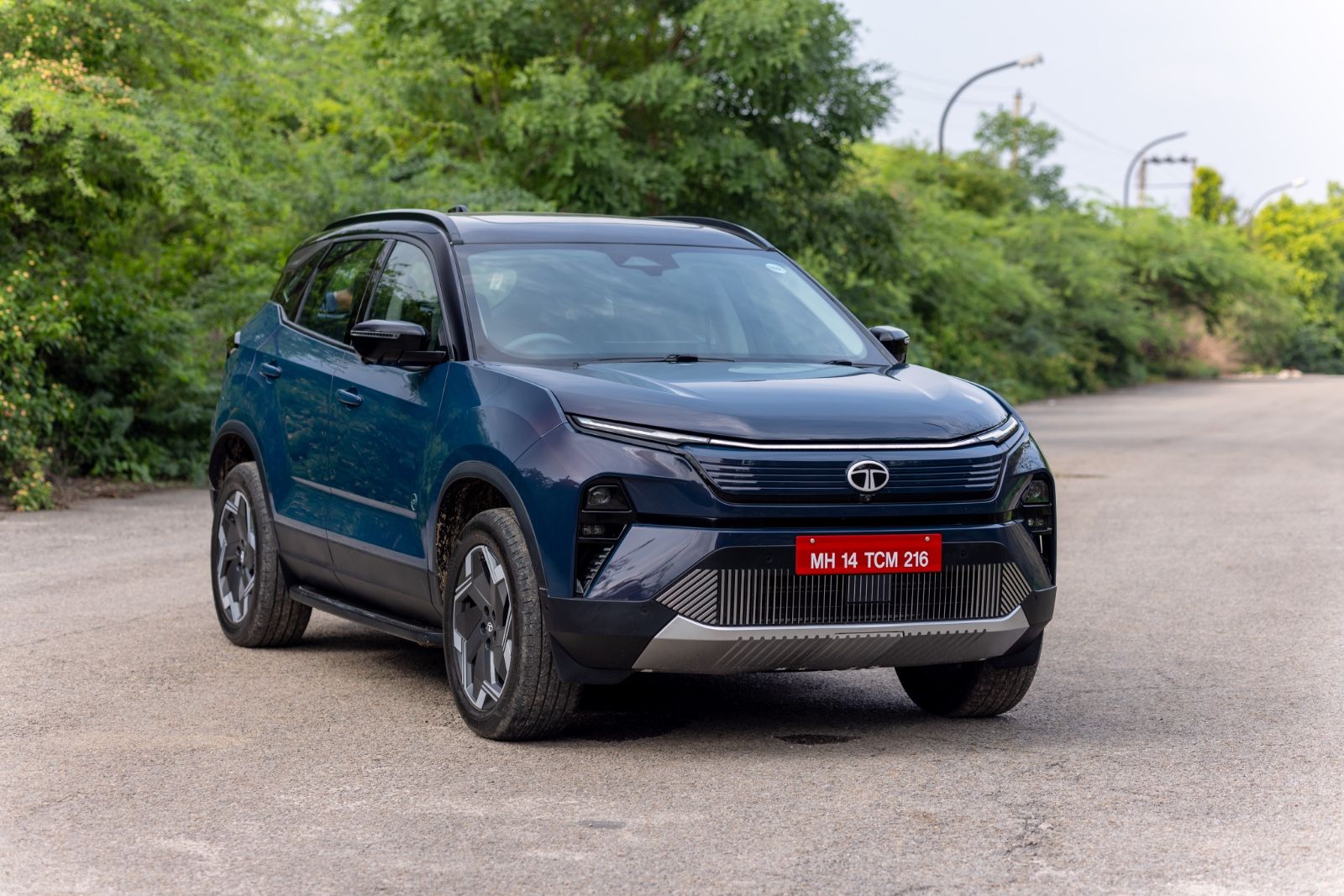 Tata Harrier EV first impressions front three quarters right