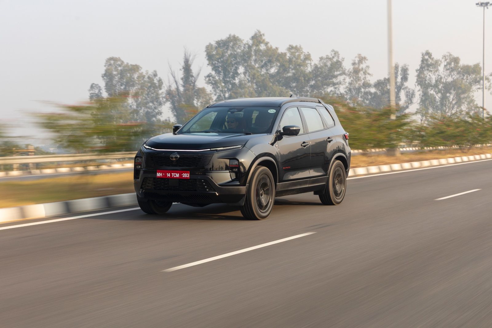 Tata Safari petrol first drive action shot