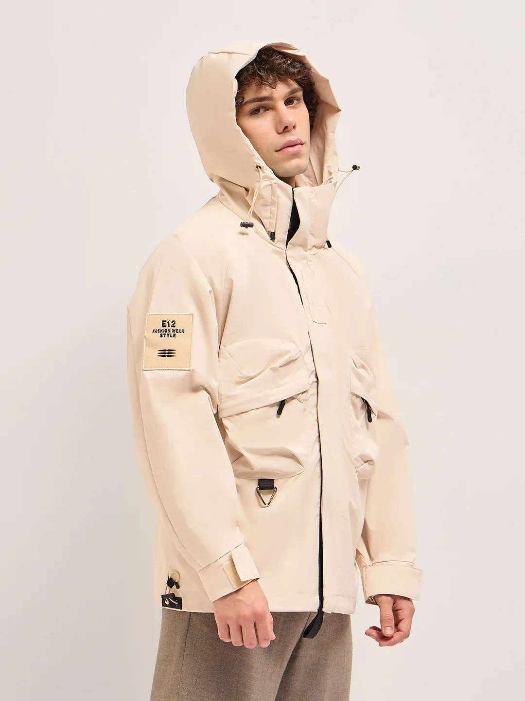 The Bear House Verlos Beige Hooded Jacket.webp